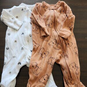 Set of 2 double zipper sleepers